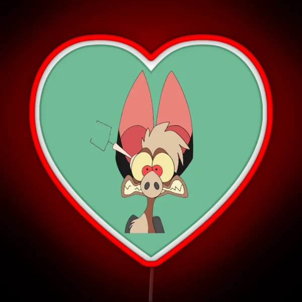I Love Batty Heart Fern Gully RGB Neon Sign