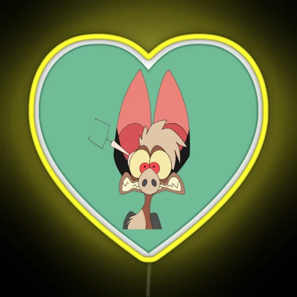 I Love Batty Heart Fern Gully RGB Neon Sign