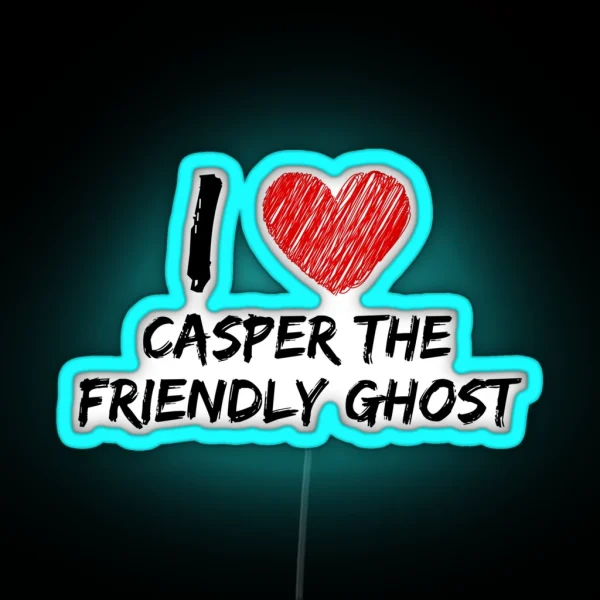 I Love Casper The Friendly Ghost RGB Neon Sign