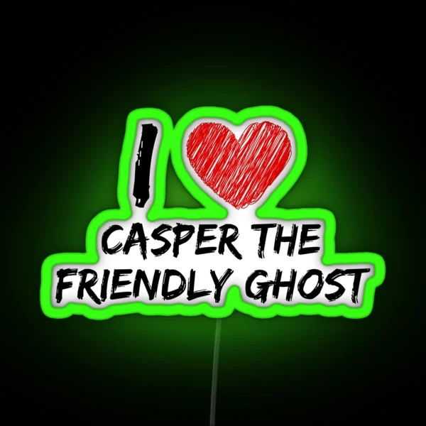 I Love Casper The Friendly Ghost RGB Neon Sign