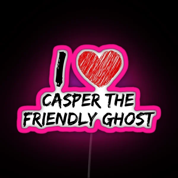 I Love Casper The Friendly Ghost RGB Neon Sign
