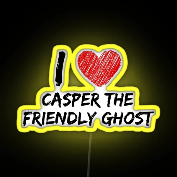 I Love Casper The Friendly Ghost RGB Neon Sign