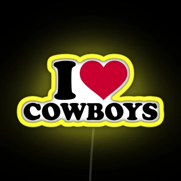 I Love Cowboys RGB Neon Sign