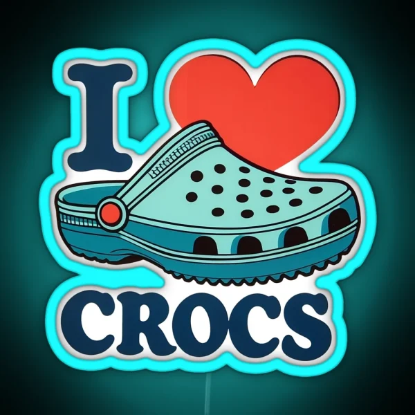I Love Crocs RGB Neon Sign
