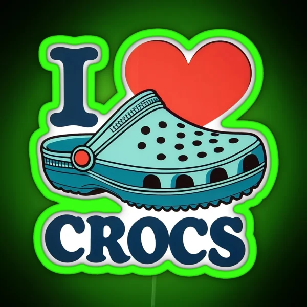 I Love Crocs RGB Neon Sign