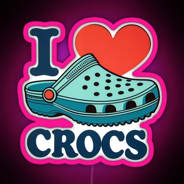 I Love Crocs RGB Neon Sign