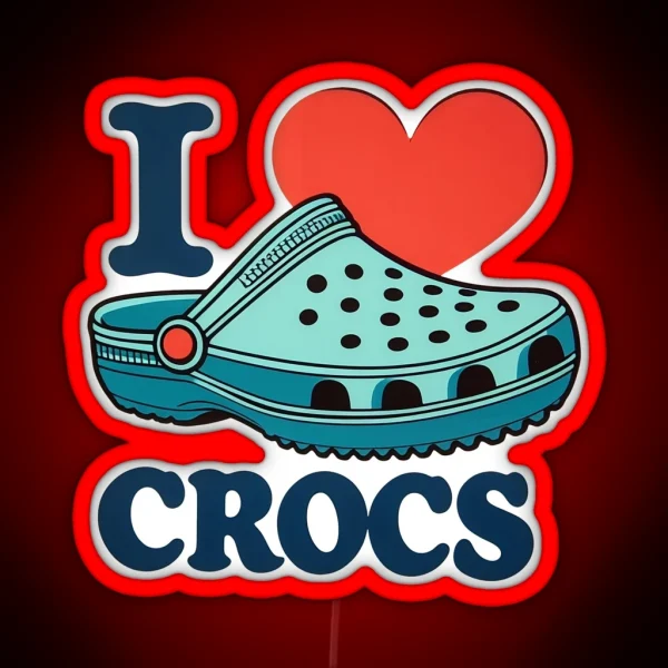 I Love Crocs RGB Neon Sign