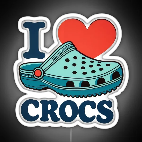 I Love Crocs RGB Neon Sign