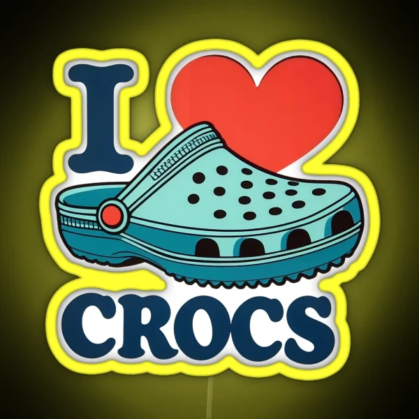 I Love Crocs RGB Neon Sign