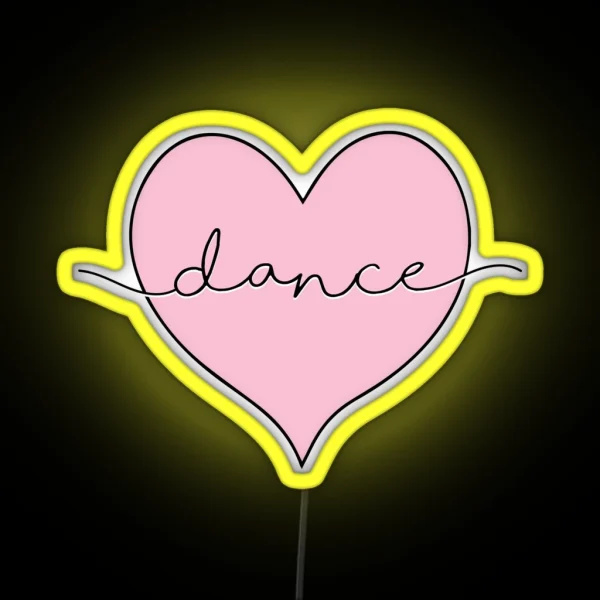 I Love Dance Dancing RGB Neon Sign