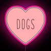 Vibrant RGB LED neon sign featuring cute dog design