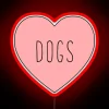 Cute personalized pet lover gift, neon dog heart sign