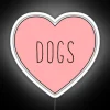 Dog lover's heart shines bright with vibrant RGB neon signage