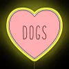 Colorful I Love Dogs Heart Dog Neon Sign RGB Display