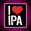 Colorful RGB LED canvas display love for craft India pale ale
