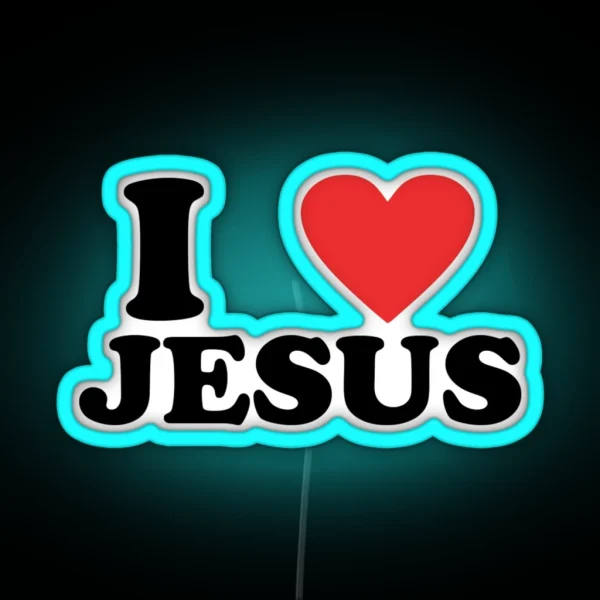 I LOVE JESUS RGB Neon Sign