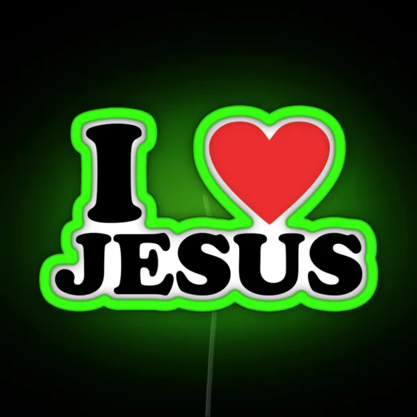 I LOVE JESUS RGB Neon Sign