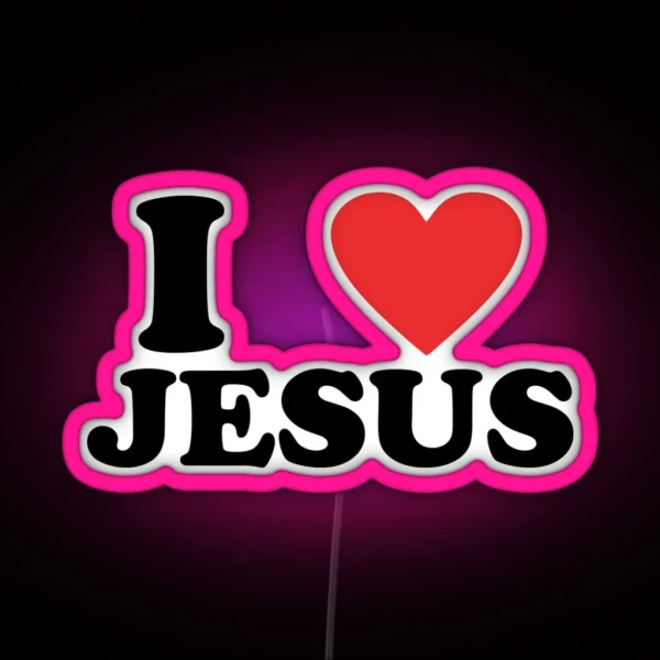 I LOVE JESUS RGB Neon Sign