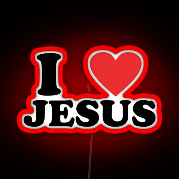 I LOVE JESUS RGB Neon Sign