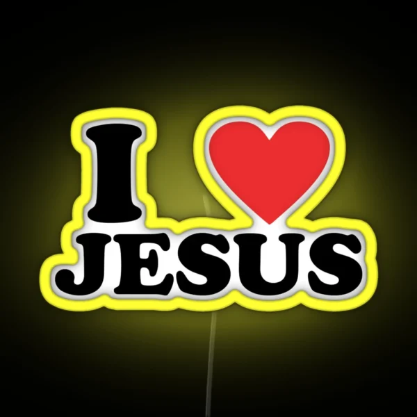 I LOVE JESUS RGB Neon Sign