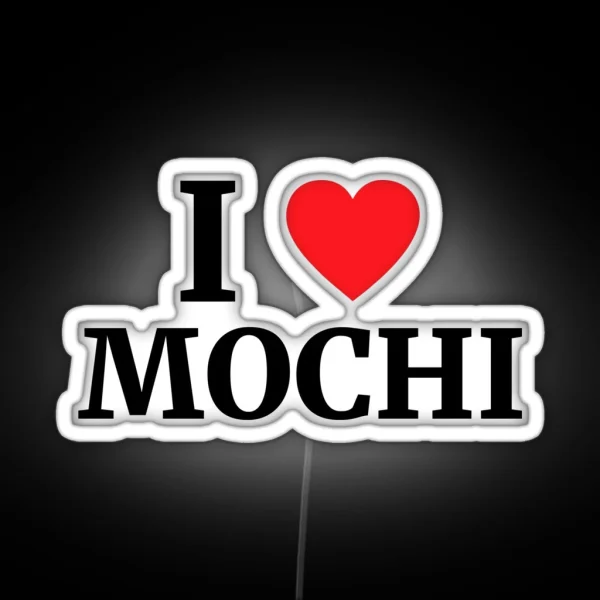 I Love Mochi Heart RGB Neon Sign