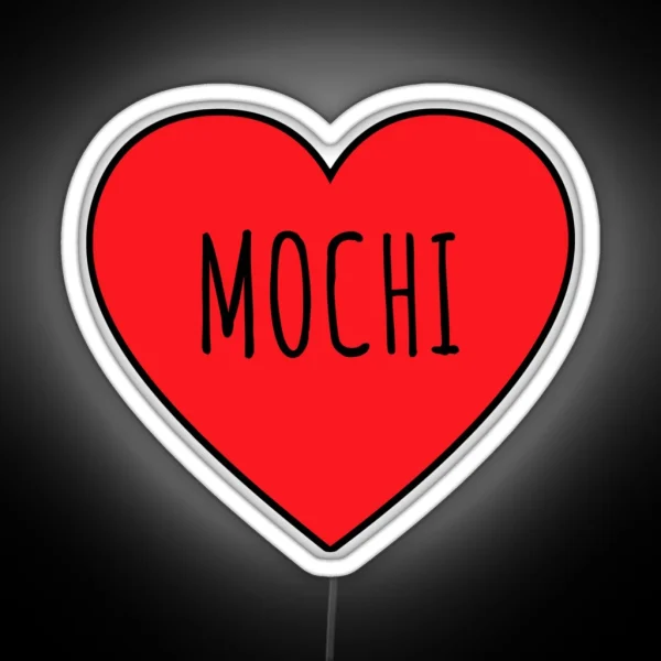 I Love Mochi Heart RGB Neon Sign