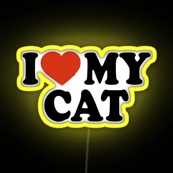 I Love My Cat RGB Neon Sign