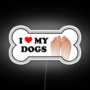 I Love My Dogs Bumper Led RGB Neon Sign