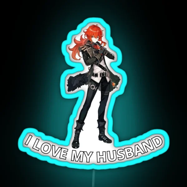 I Love My Husband Diluc RGB Neon Sign