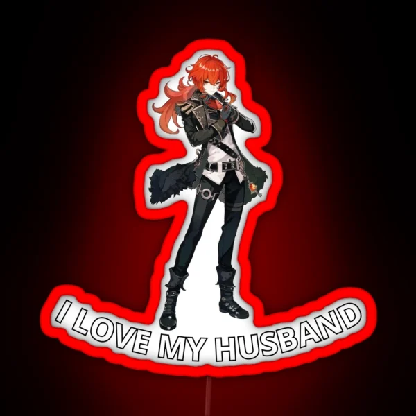 I Love My Husband Diluc RGB Neon Sign