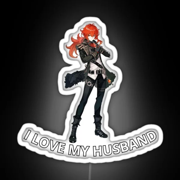 I Love My Husband Diluc RGB Neon Sign