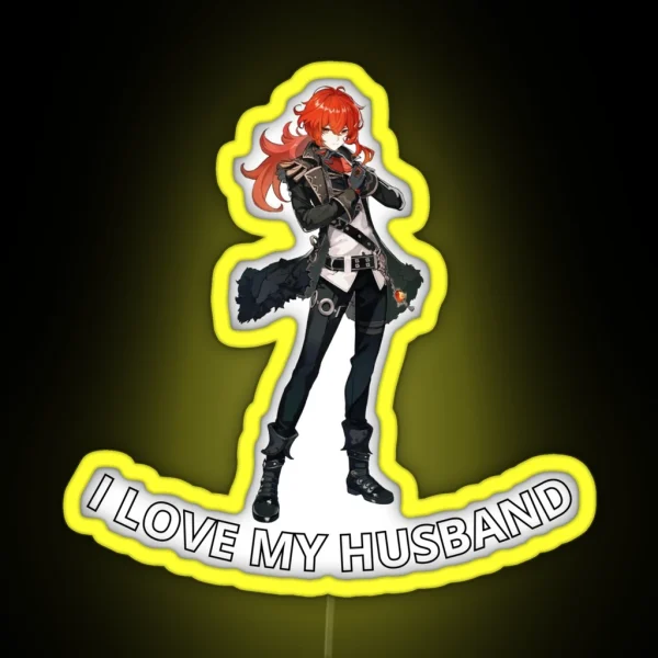 I Love My Husband Diluc RGB Neon Sign