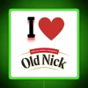 Vintage-inspired 'I Love Old Nick' glowing neon LED wall decoration.