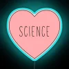 RGB Neon Lighted I Love Science Heart Decorative Wall Sign