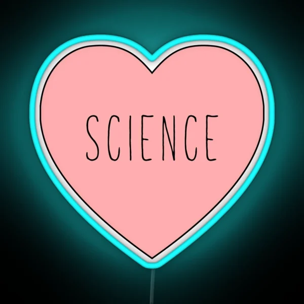 I Love Science Heart RGB Neon Sign