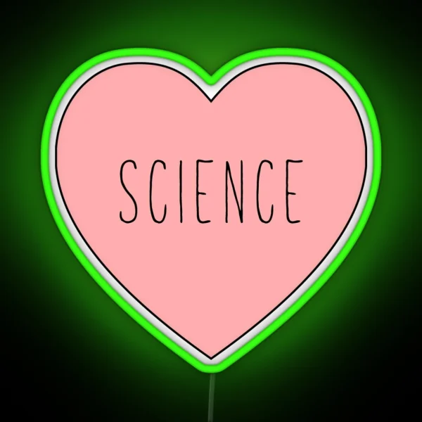 I Love Science Heart RGB Neon Sign