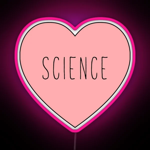 I Love Science Heart RGB Neon Sign
