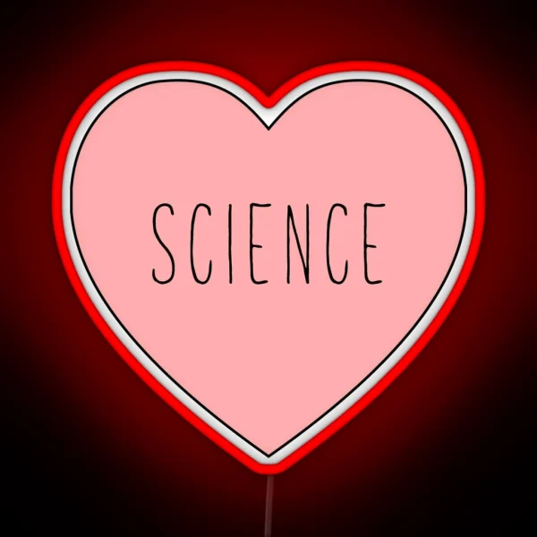 I Love Science Heart RGB Neon Sign