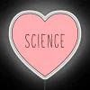 I love science heart in vibrant RGB neon lighting