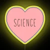 RGB LED Heart Shaped Sign with I Love Science Message