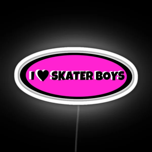 I Love Skater Boys Led RGB Neon Sign