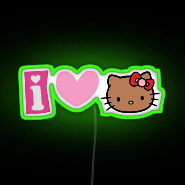 I Love Summer Hello Kitty RGB Neon Sign