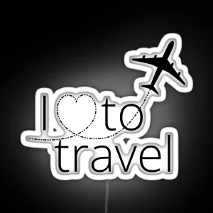 I Love To Travel RGB Neon Sign