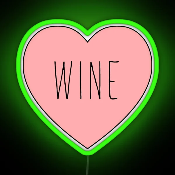 I Love Wine Heart RGB Neon Sign