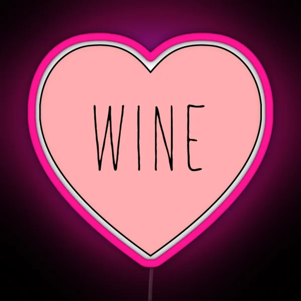 I Love Wine Heart RGB Neon Sign