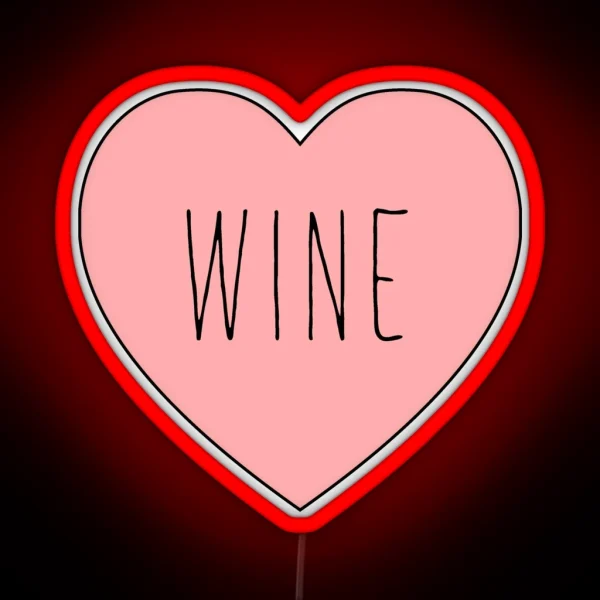 I Love Wine Heart RGB Neon Sign