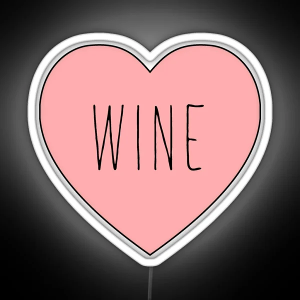 I Love Wine Heart RGB Neon Sign