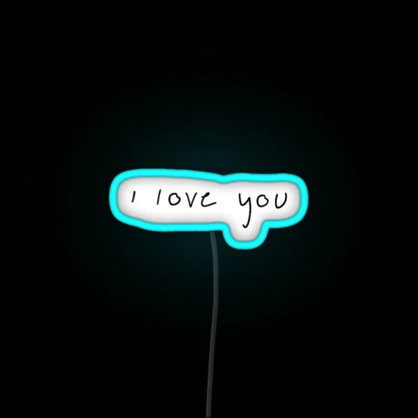 I Love You In Bils Handwriting RGB Neon Sign