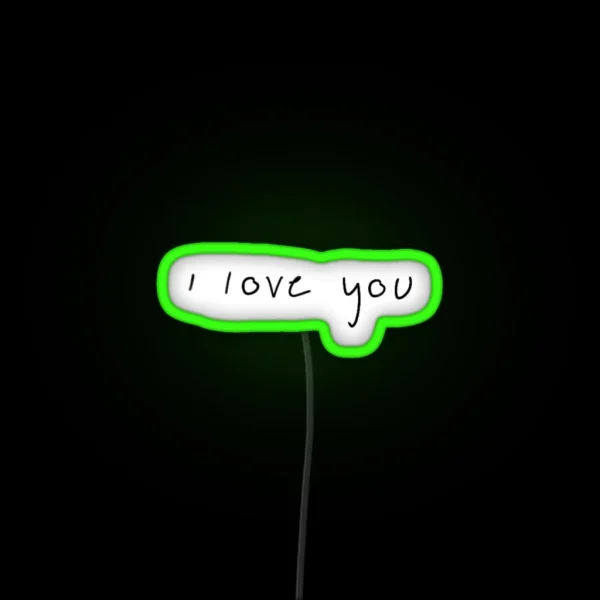 I Love You In Bils Handwriting RGB Neon Sign