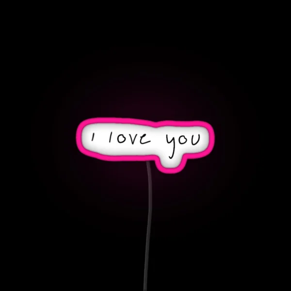 I Love You In Bils Handwriting RGB Neon Sign
